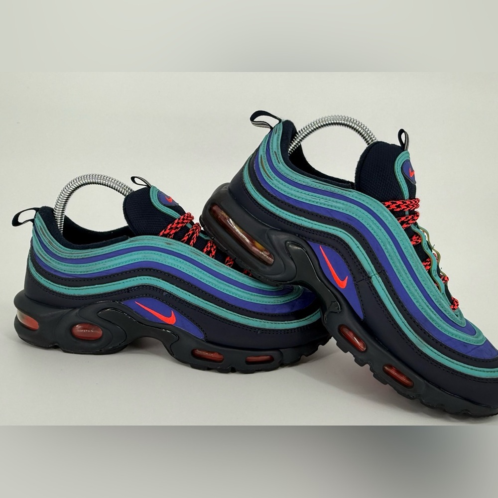 Used Nike Air Mad 97 Plus Discover Your Air size 8 AV7936-400 OG Blue